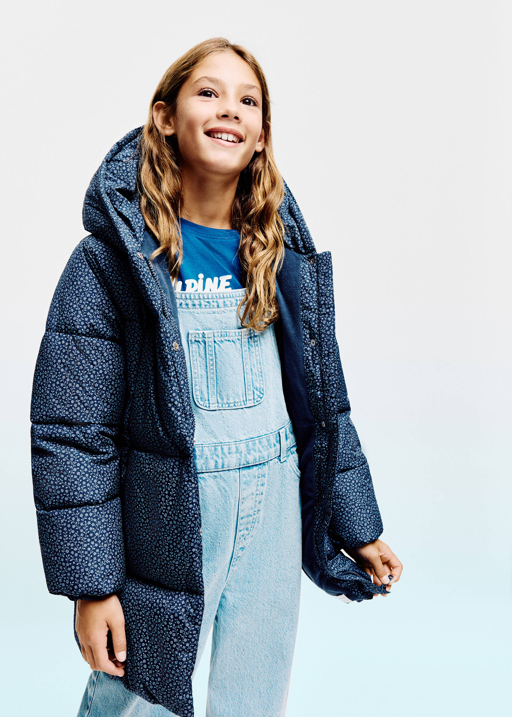 Long floral anorak - General plane