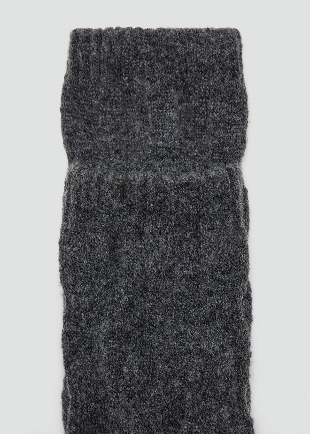 Textured socks — Dark Heather Grey