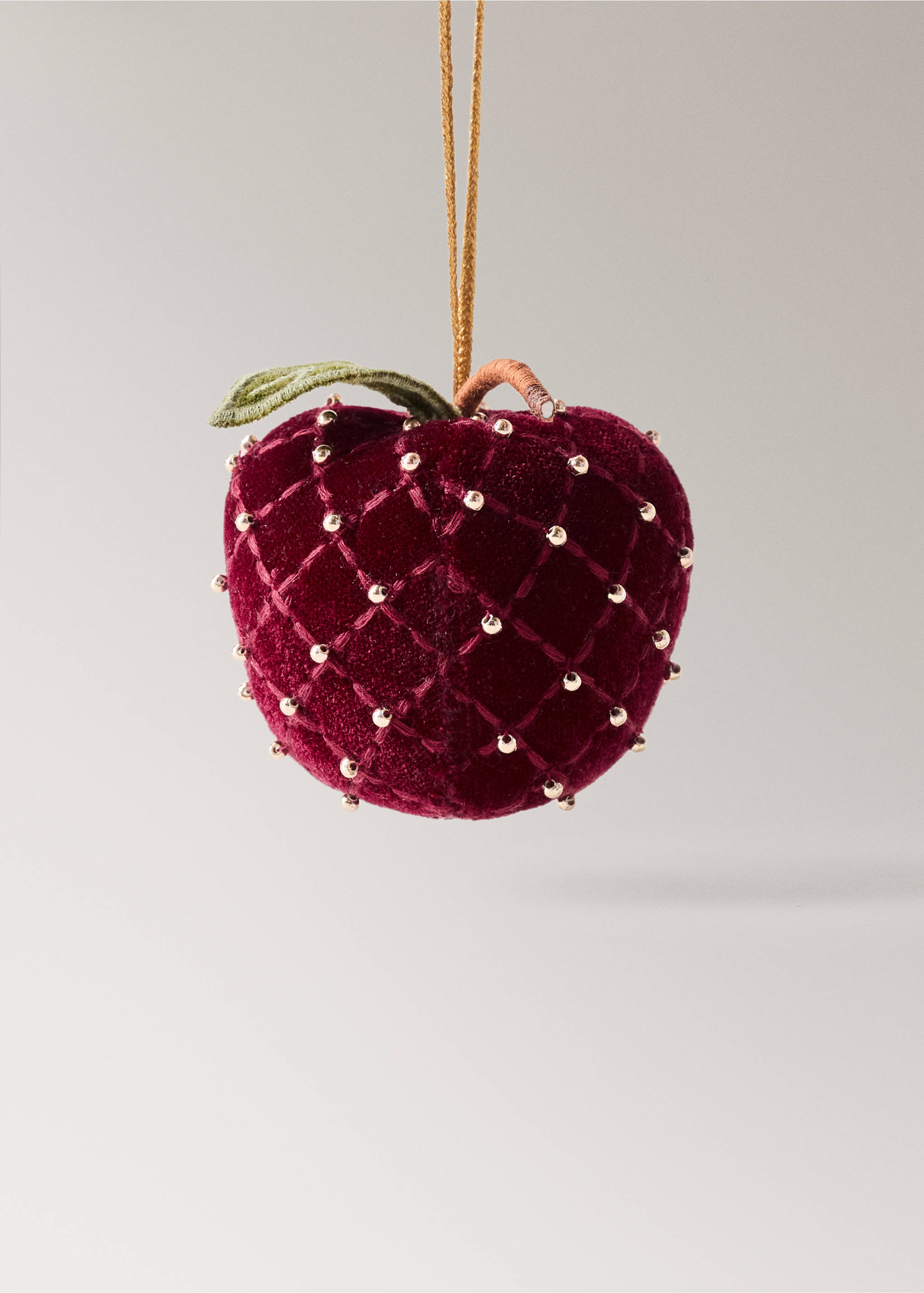 Décoration de Noël pomme en coton - Détail de l'article 2, Rouge. Ref: 37016735-00.