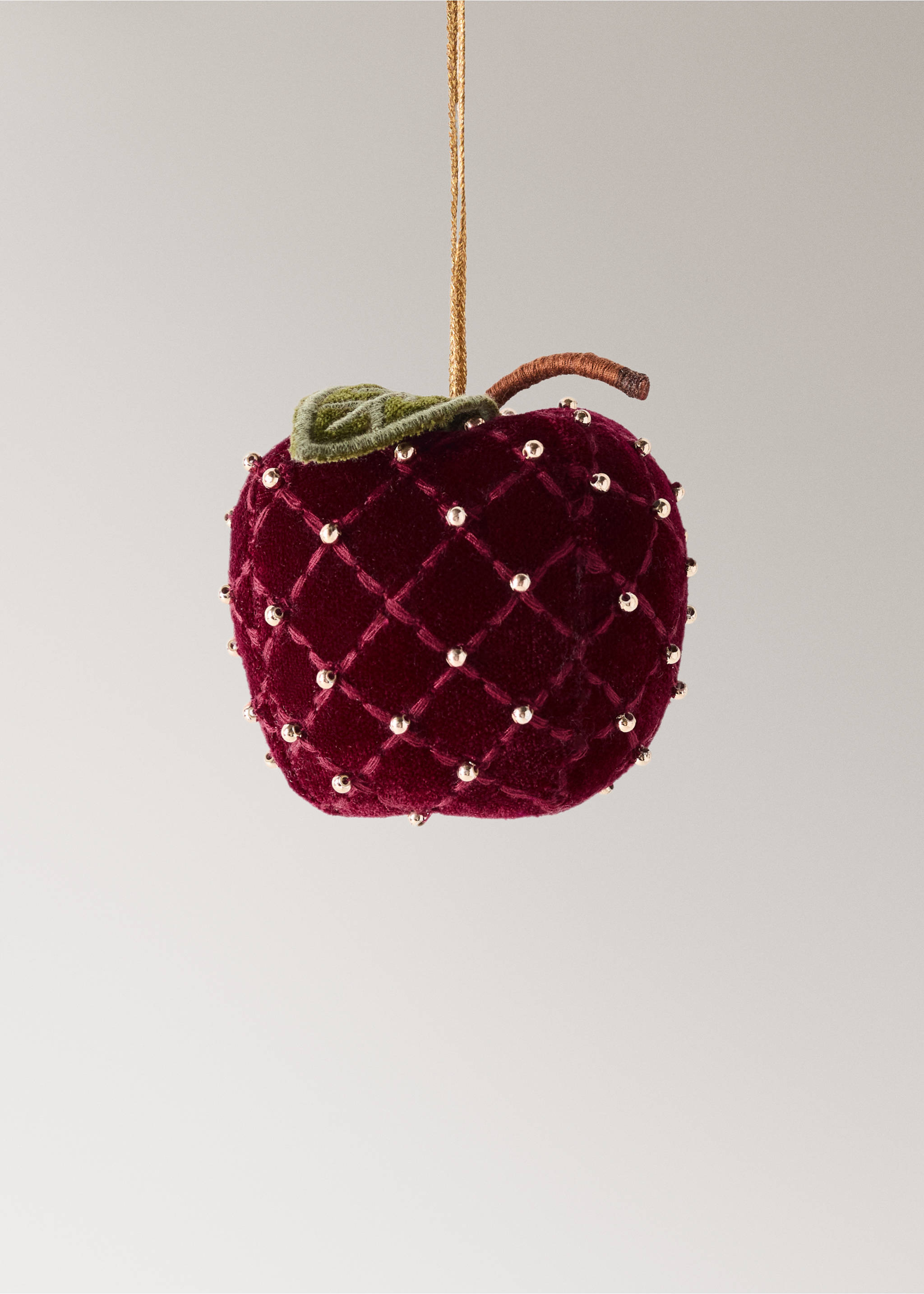 Décoration de Noël pomme en coton - Article sans modèle, Rouge. Ref: 37016735-00.