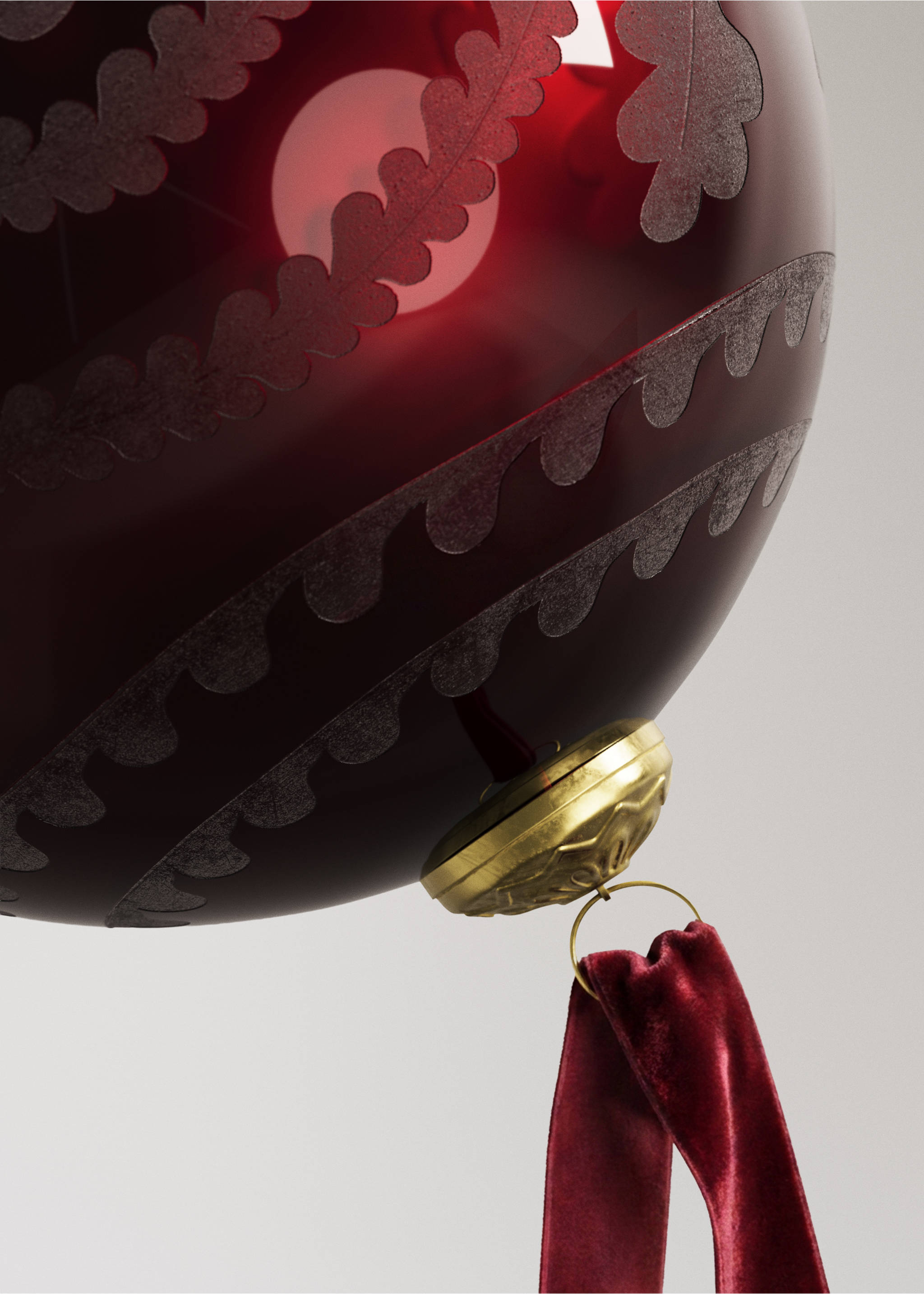 Weihnachtsbaumschmuck große große Kugel - Detail des Artikels 2, Rot. Ref: 37016738-00.