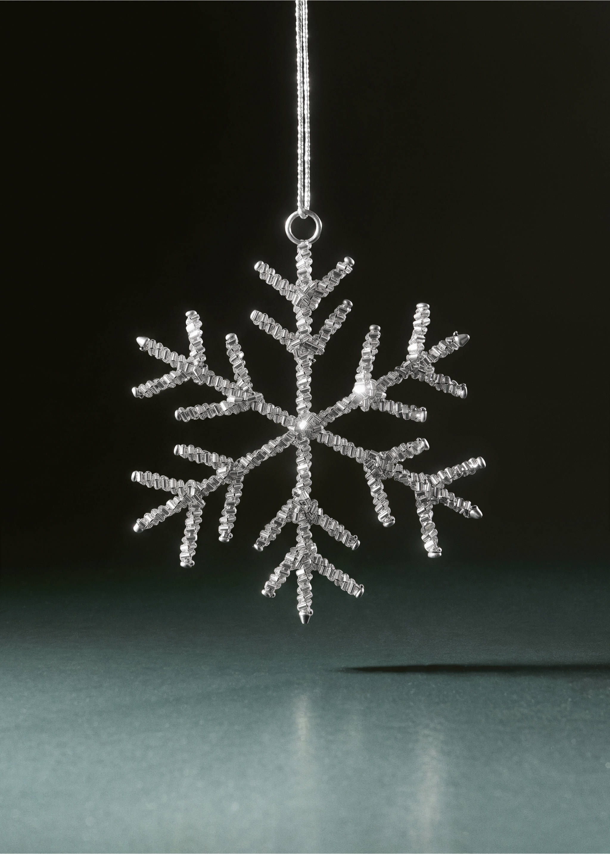 Set Weihnachtsbaum-Eisdekorationen - Allgemeine Ansicht, Silber. Ref: 37016740-00.