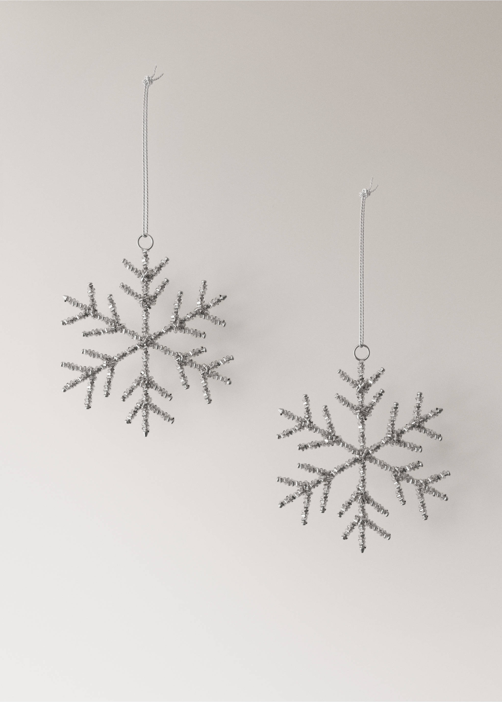 Set Weihnachtsbaum-Eisdekorationen - Artikel ohne Model, Silber. Ref: 37016740-00.