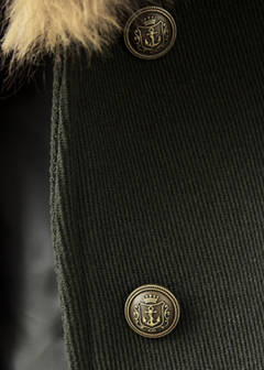 Wool blend coat with detachable fur lining — Khaki 7