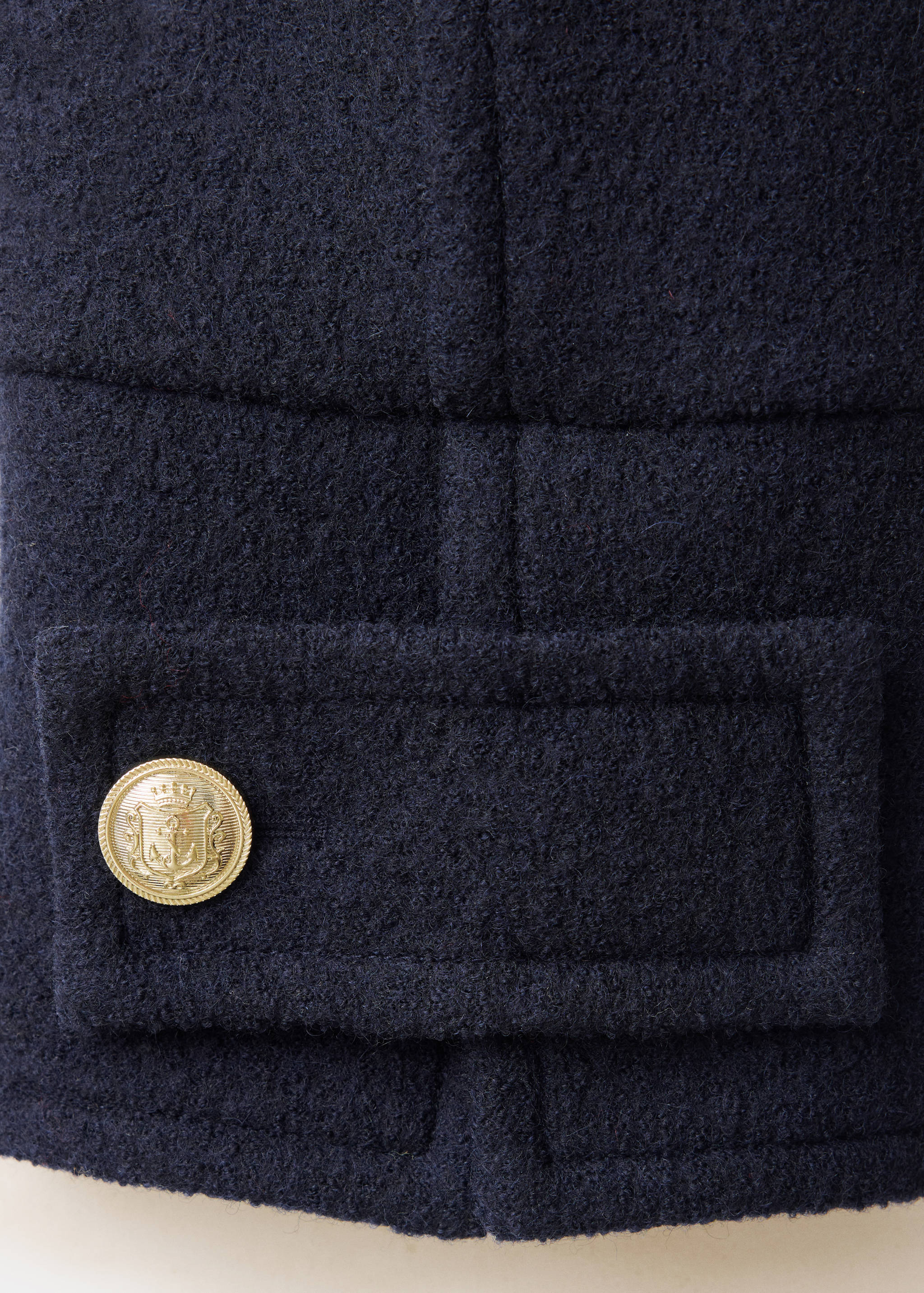 100% wool double-breasted coat - Details of the article 0
