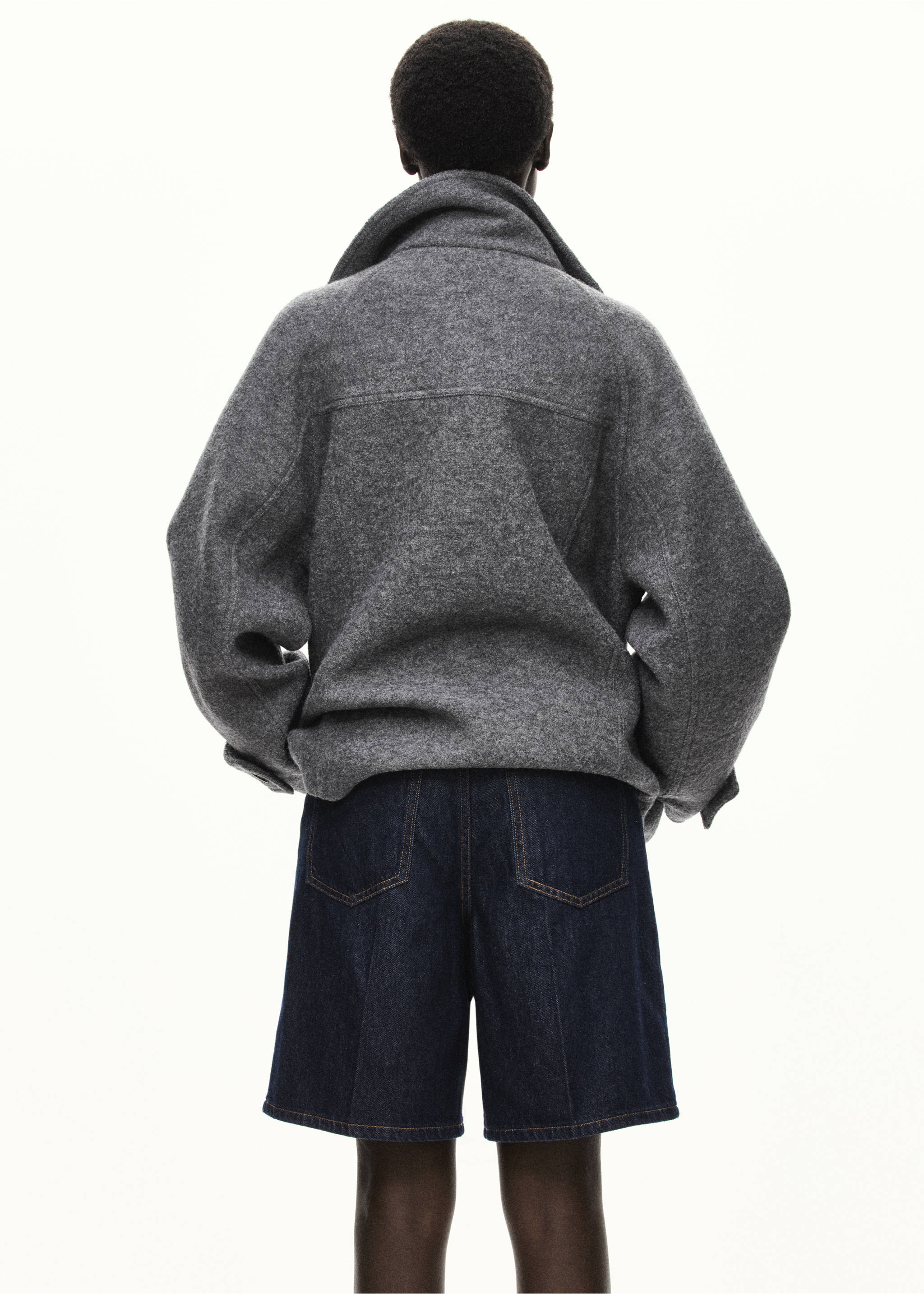 Manteau shoper - Verso de l’article, Gris. Ref: 37016747-00.