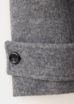 100% wool funnel-neck coat — Grey 7