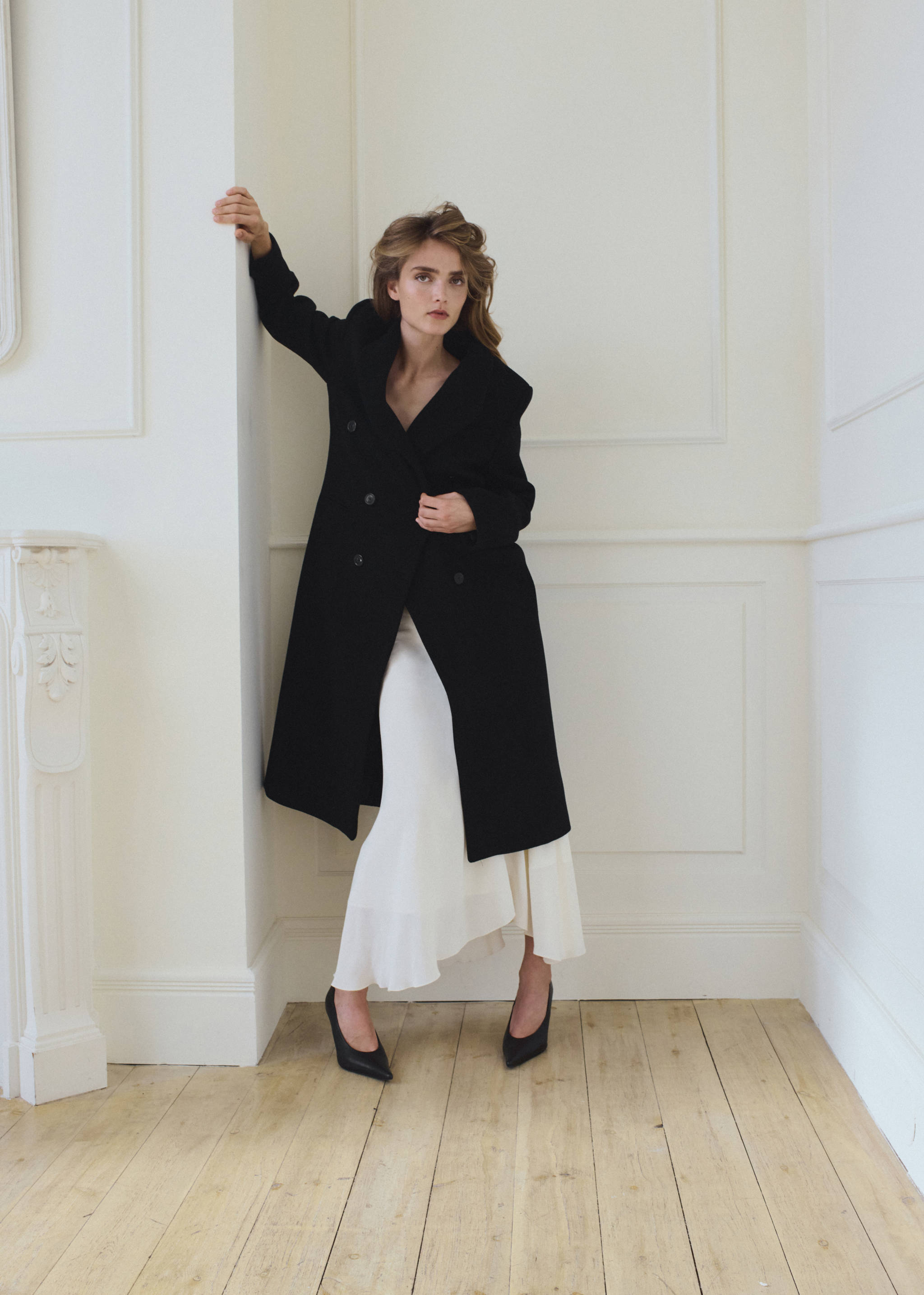 Manteau en drap de laine mélangée - Plan général