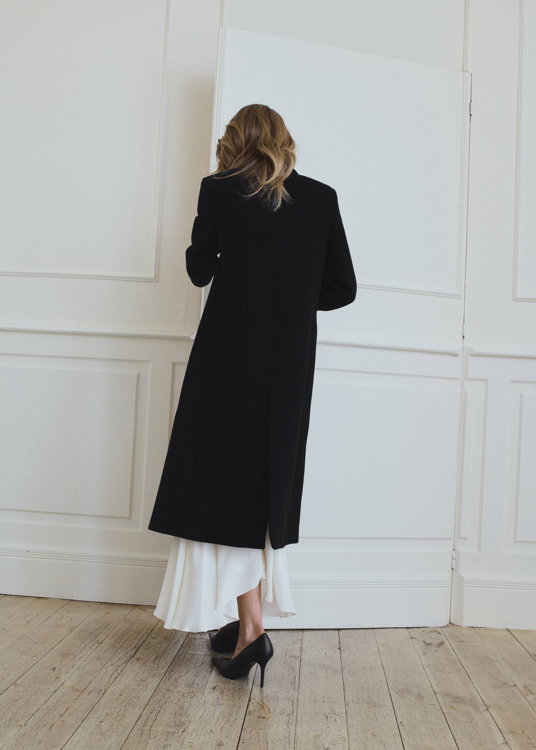 Manteau en drap de laine mélangée - Verso de l’article