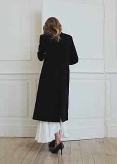Manteco wool double-breasted coat — Black 3