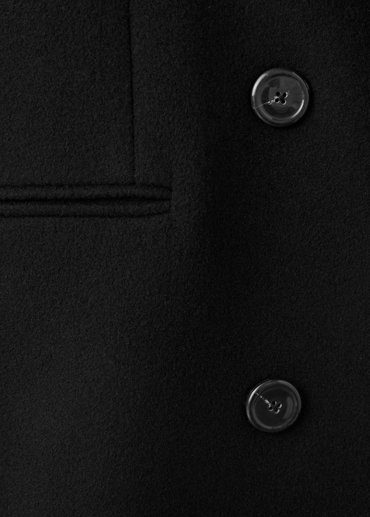 Wool blend overcoat — Black
