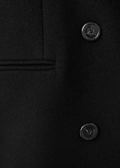 Manteco wool double-breasted coat — Black 8