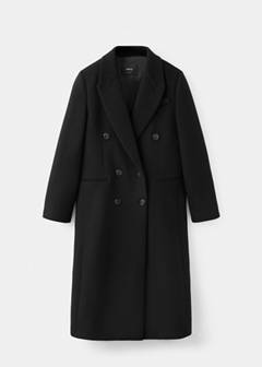 Manteco wool double-breasted coat — Black 6