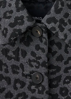 Leopard-print long coat — Grey 6