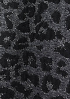 Leopard-print long coat — Grey 7
