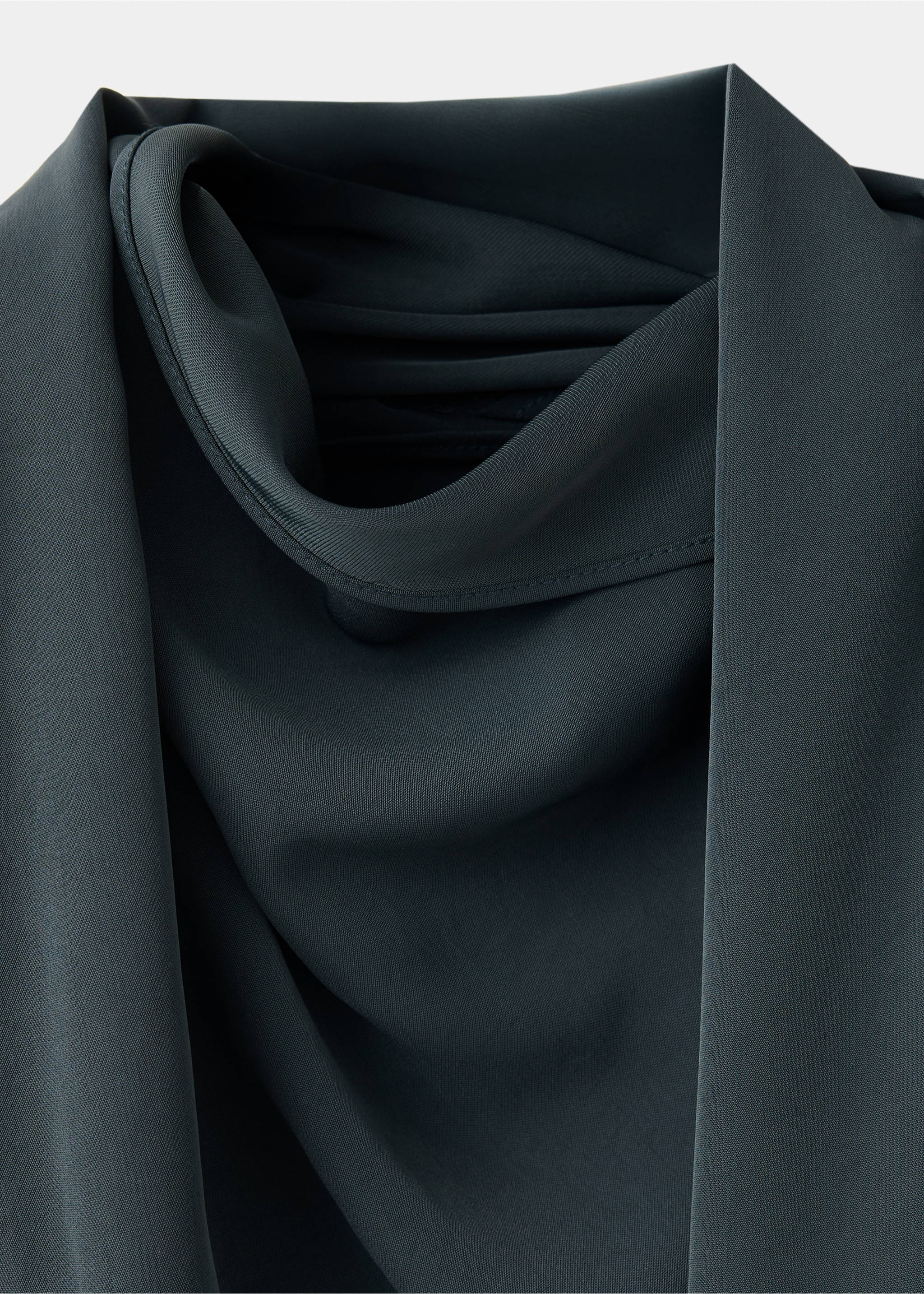 Robe col drapé - Détail de l'article 8, Gris anthracite. Ref: 37017117-00.