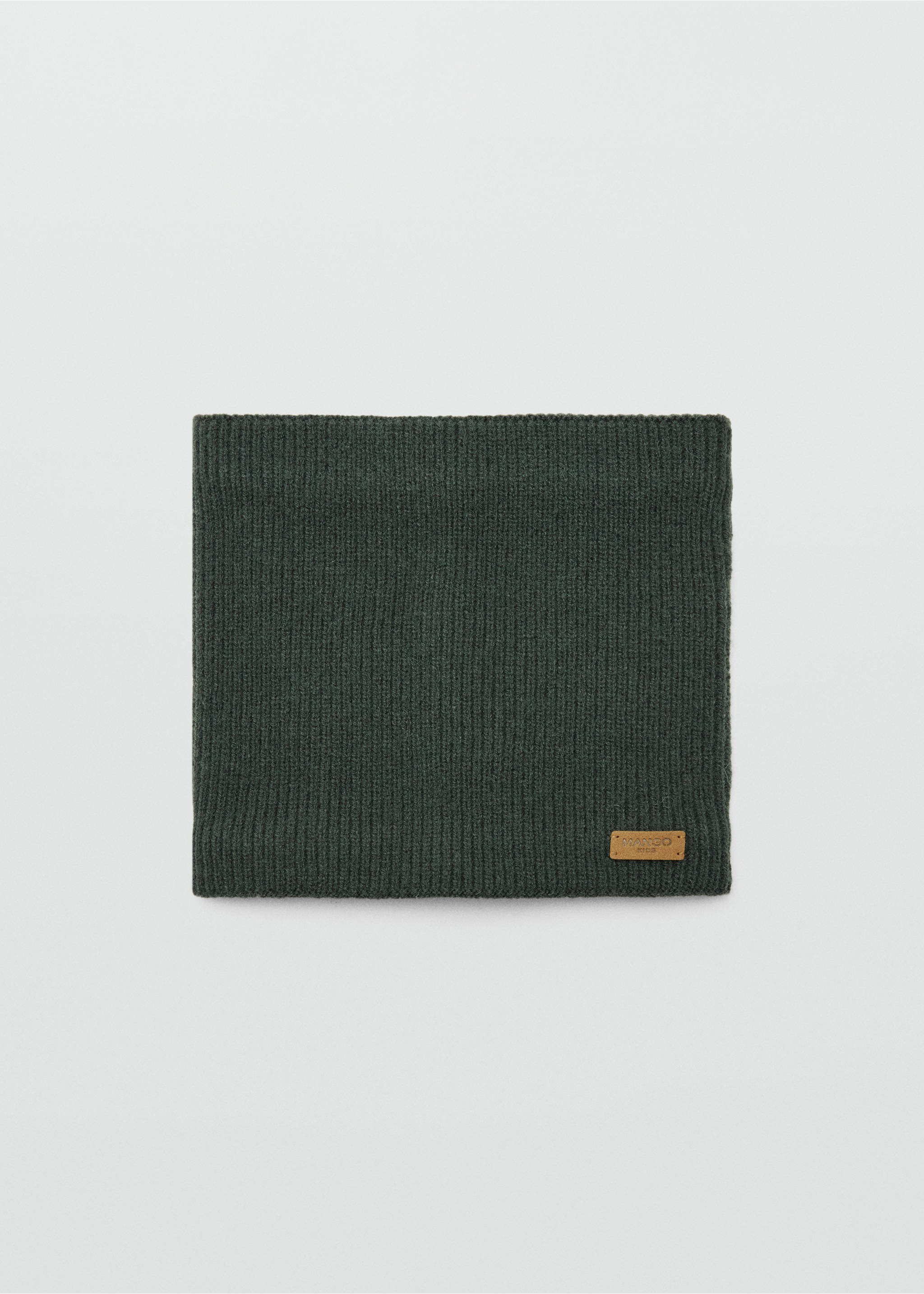 Ribbed scarf with relief logo - Article without model, Khaki. Ref: 37017119-00.