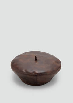 Faux leather beret — Chocolate 4