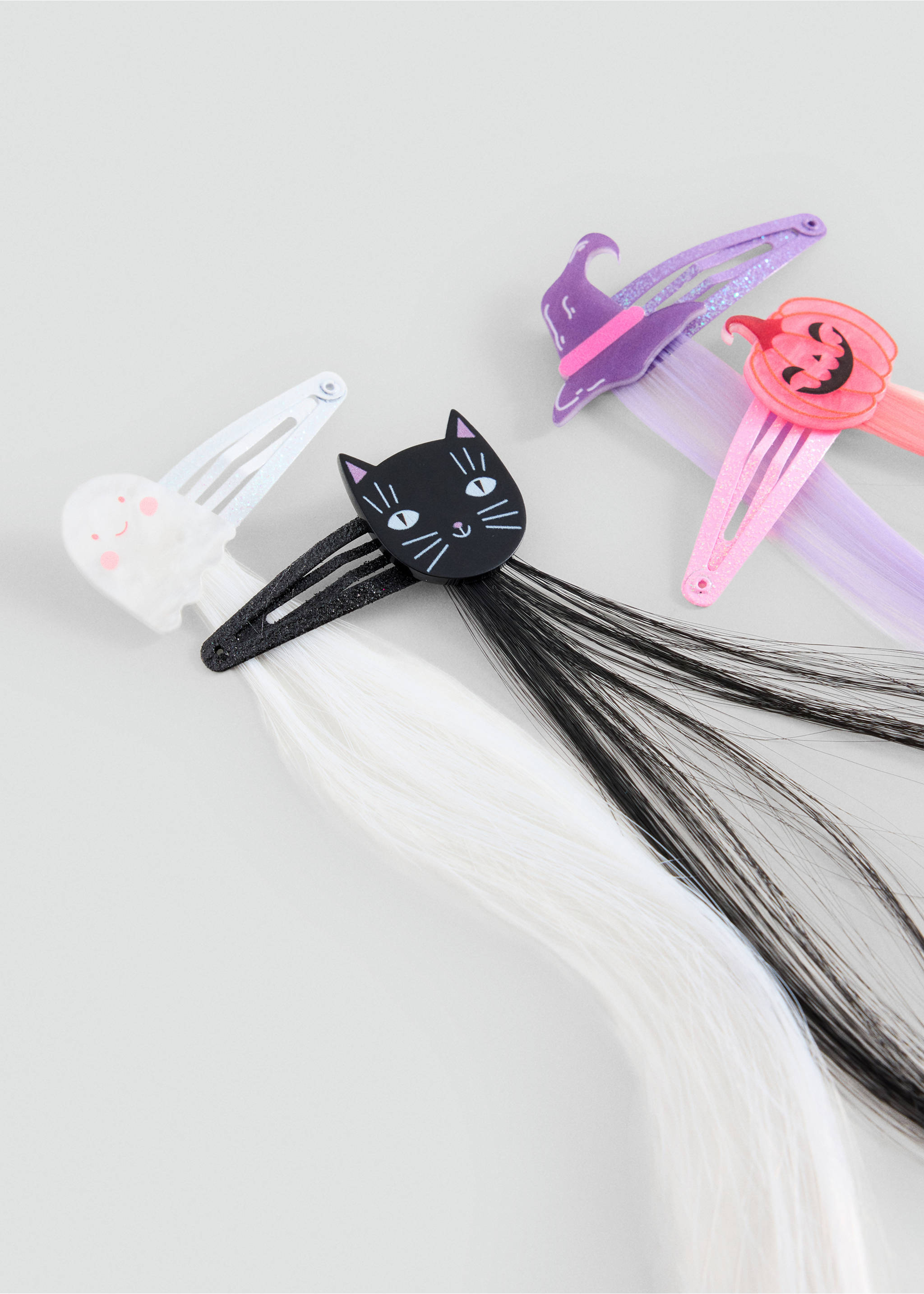 Pack of 4 Halloween clips - Medium plane, Lilac. Ref: 37017124-00.