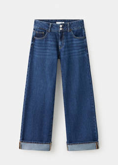 Straight-leg jeans with turned-up hems — Dark Blue 5