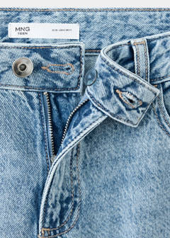 Wide-leg jeans with crossover closure — Medium Blue 6