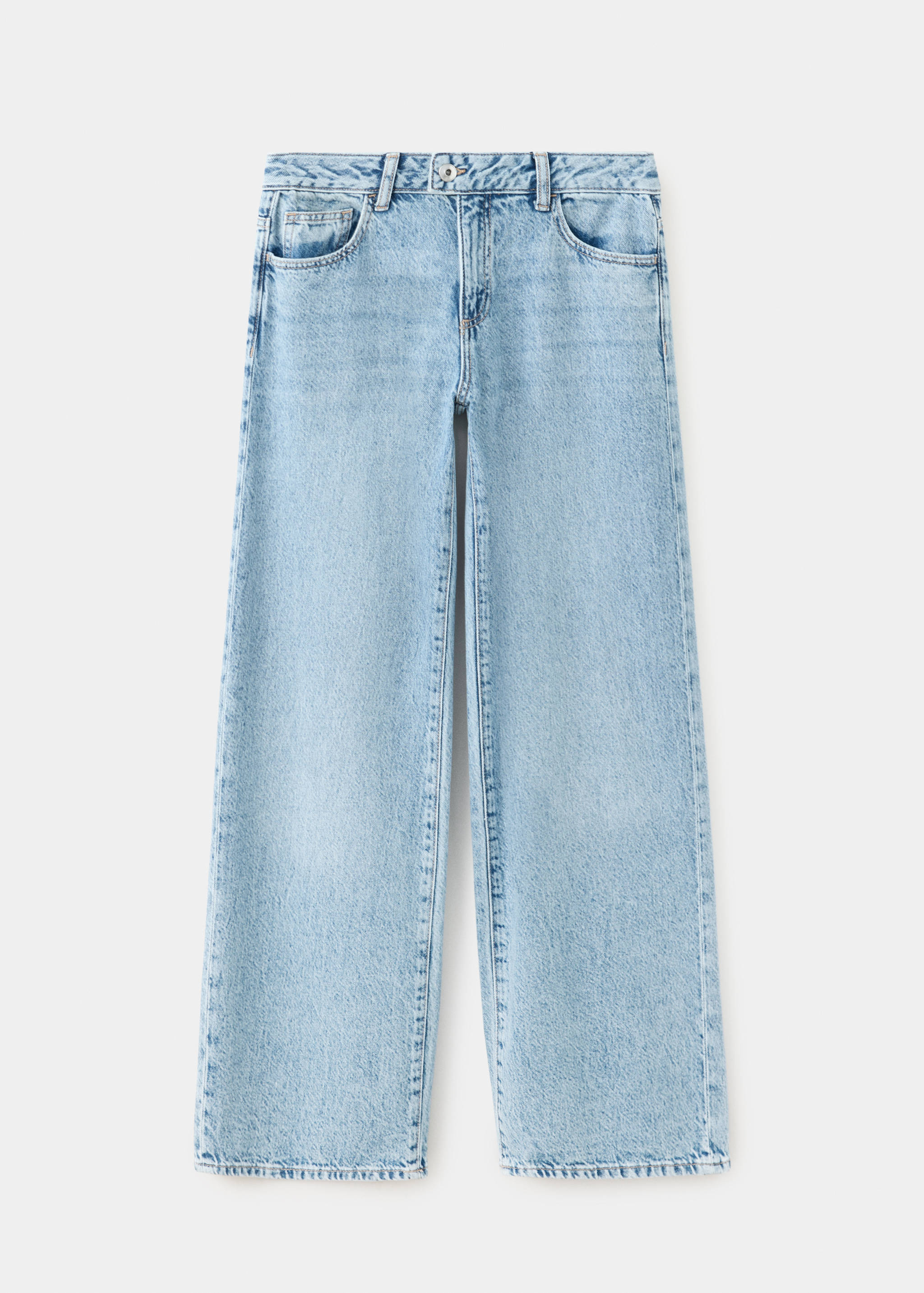 Wide-leg jeans with crossover closure - Article without model