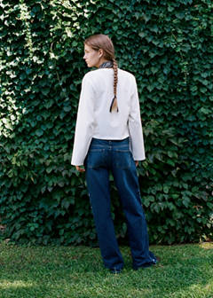 Wide-leg jeans with side buttons — Dark Blue 3