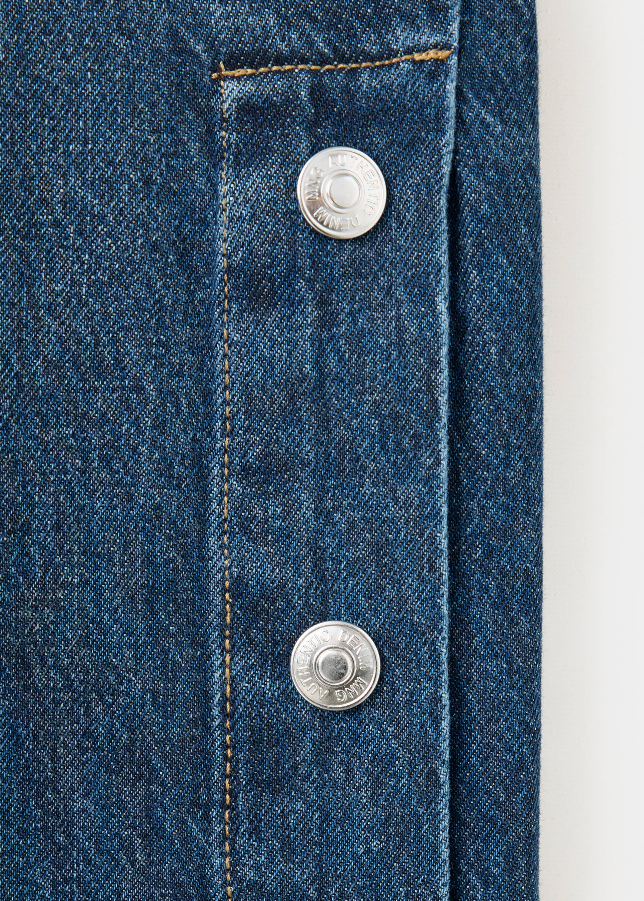 Wide-leg jeans with side buttons - Details of the article 0