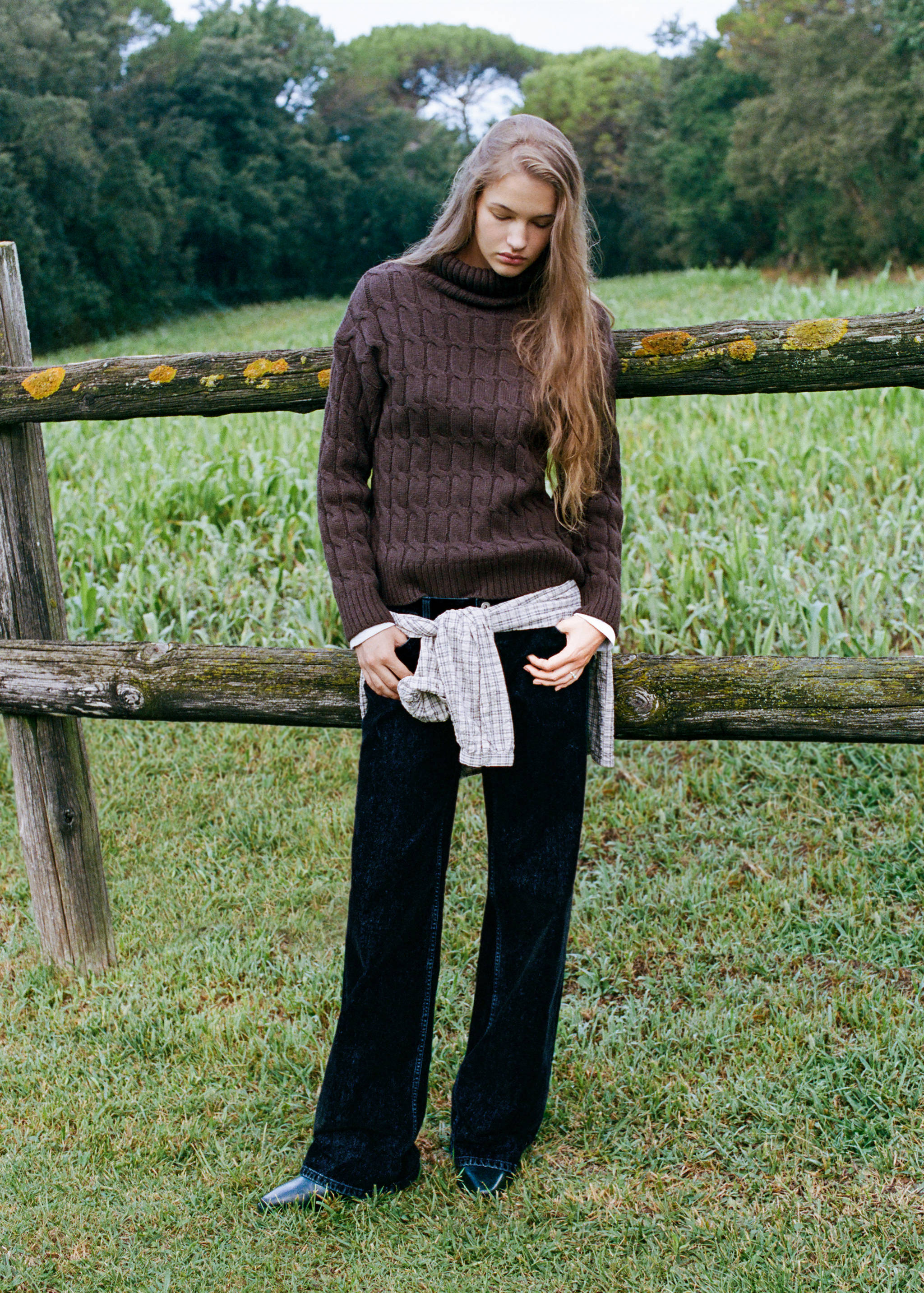 Jean wide leg en velours - Plan général