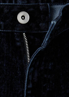 Velvety straight-leg jeans — Navy 7