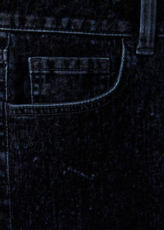 Velvety straight-leg jeans — Navy 8