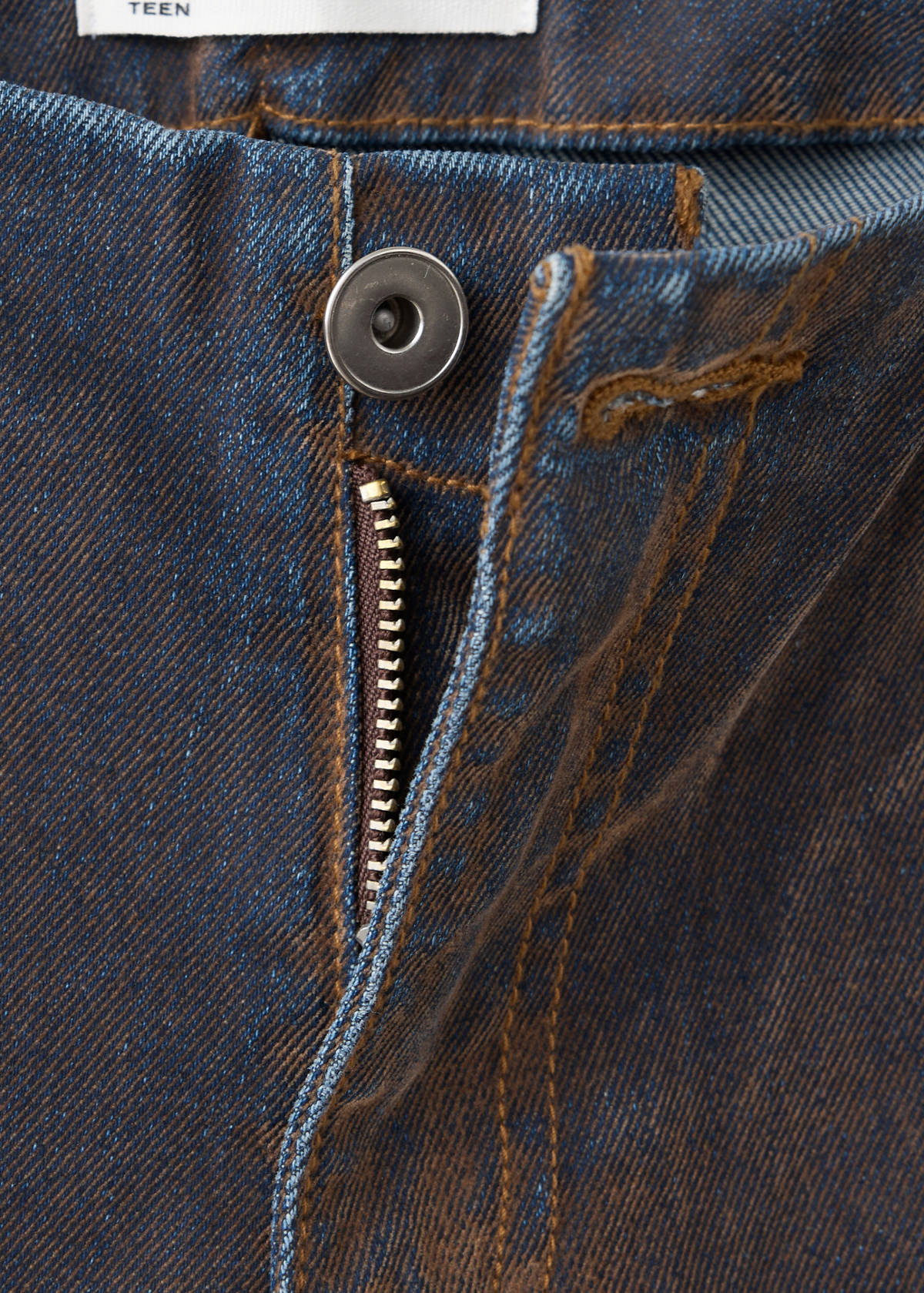 Velvet wide-leg jeans — Chocolate