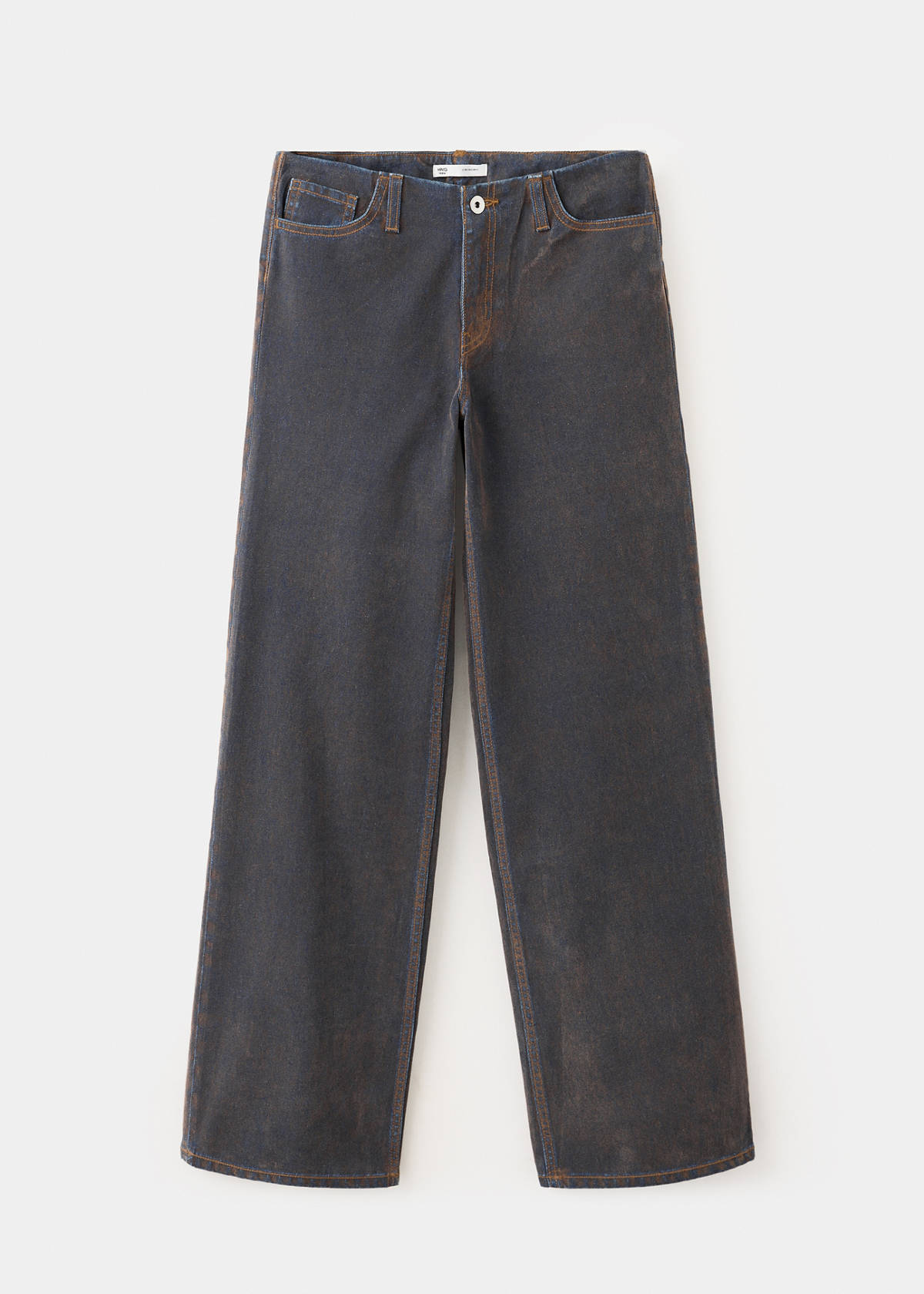 Velvet wide-leg jeans — Chocolate