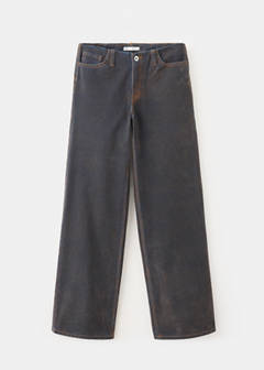 Velvet wide-leg jeans — Chocolate 6