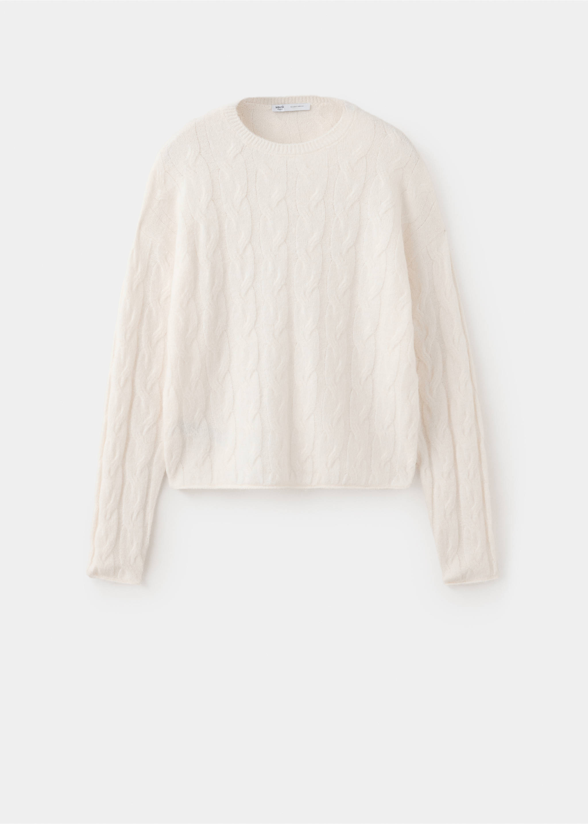Pull-over maille tressée - Article sans modèle, Beige. Ref: 37017138-00.