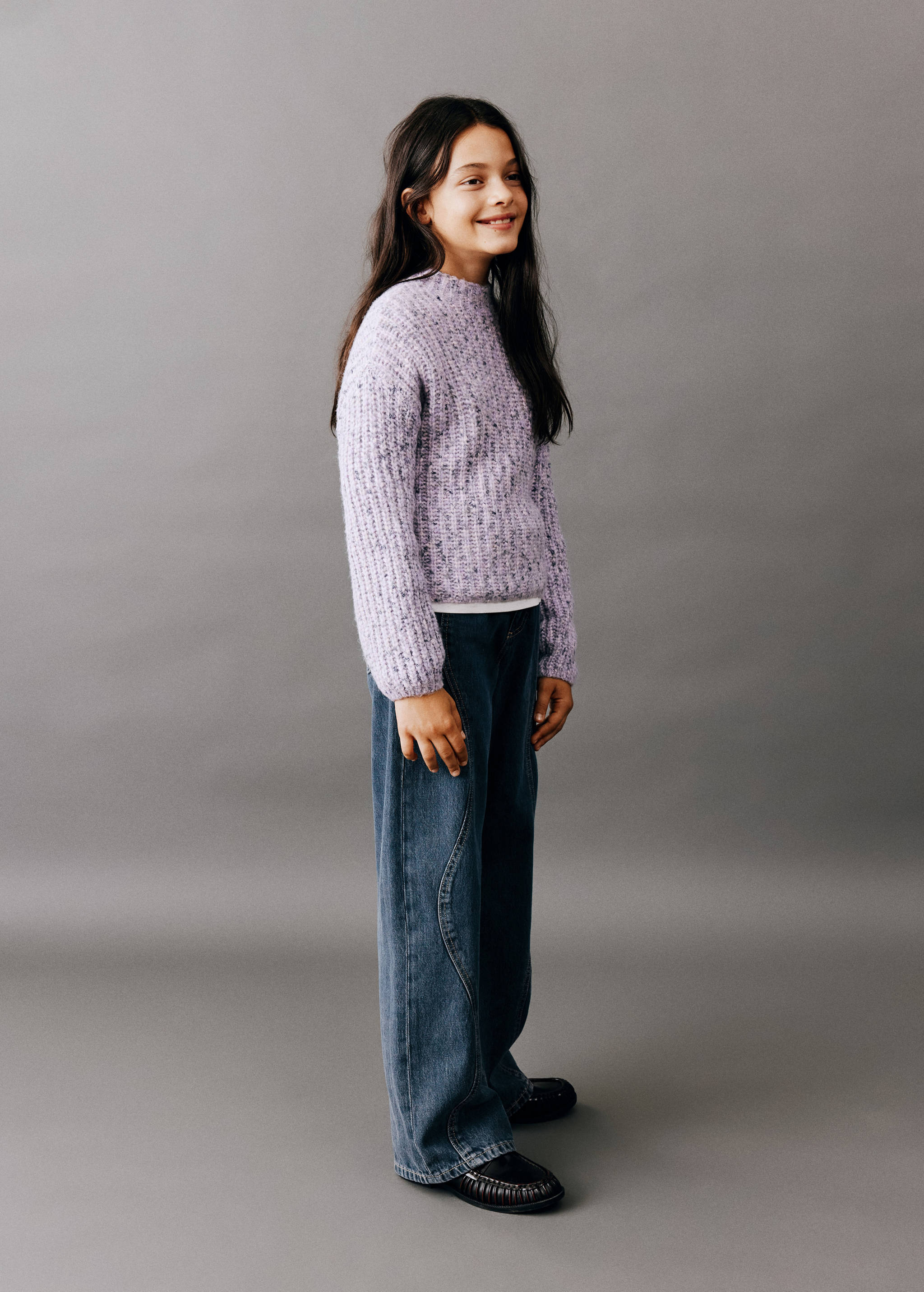 Wide-leg jeans with seam detailing - Medium plane