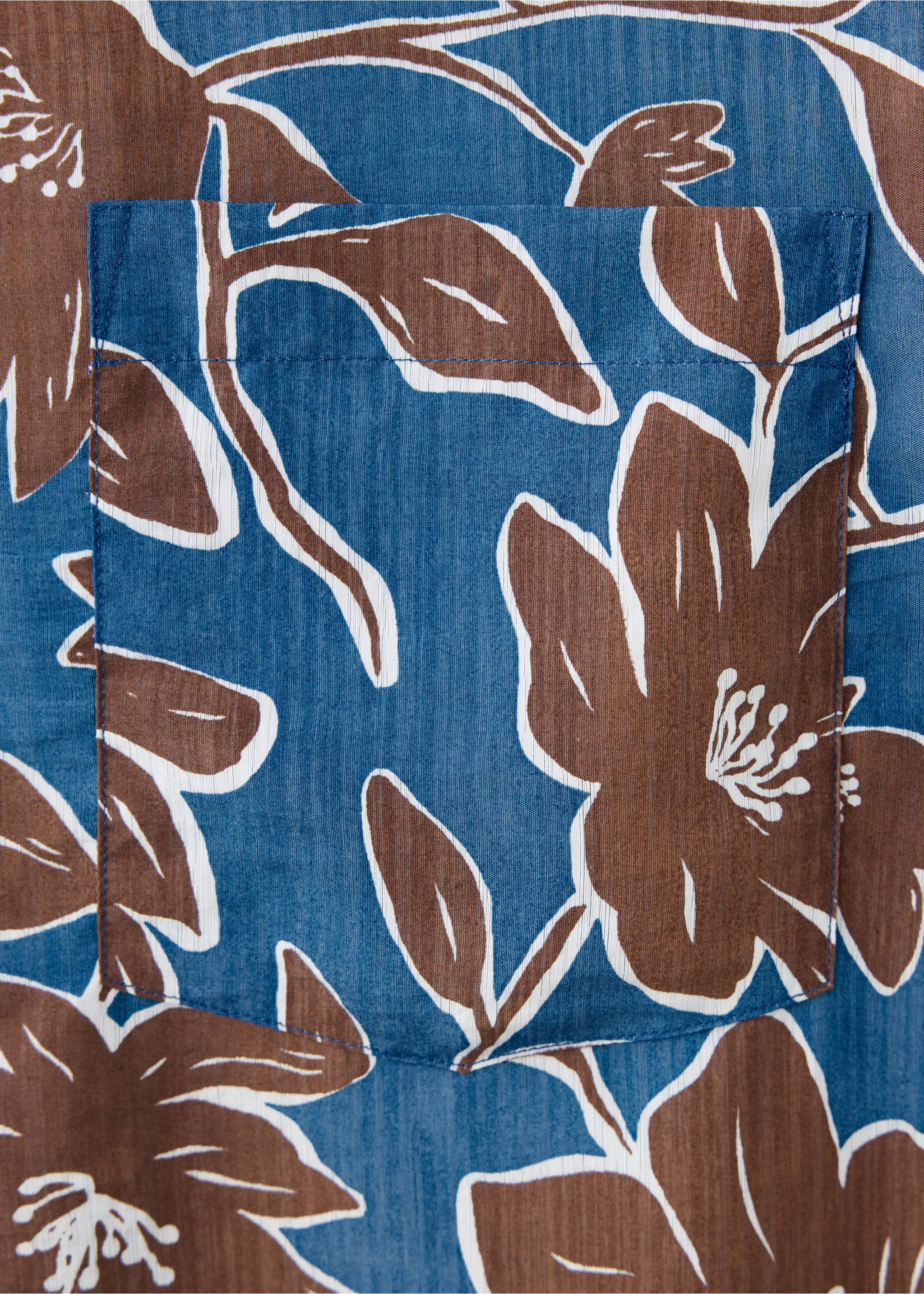 Shirt florm - Details of the article 0, Brown. Ref: 37017775-00.