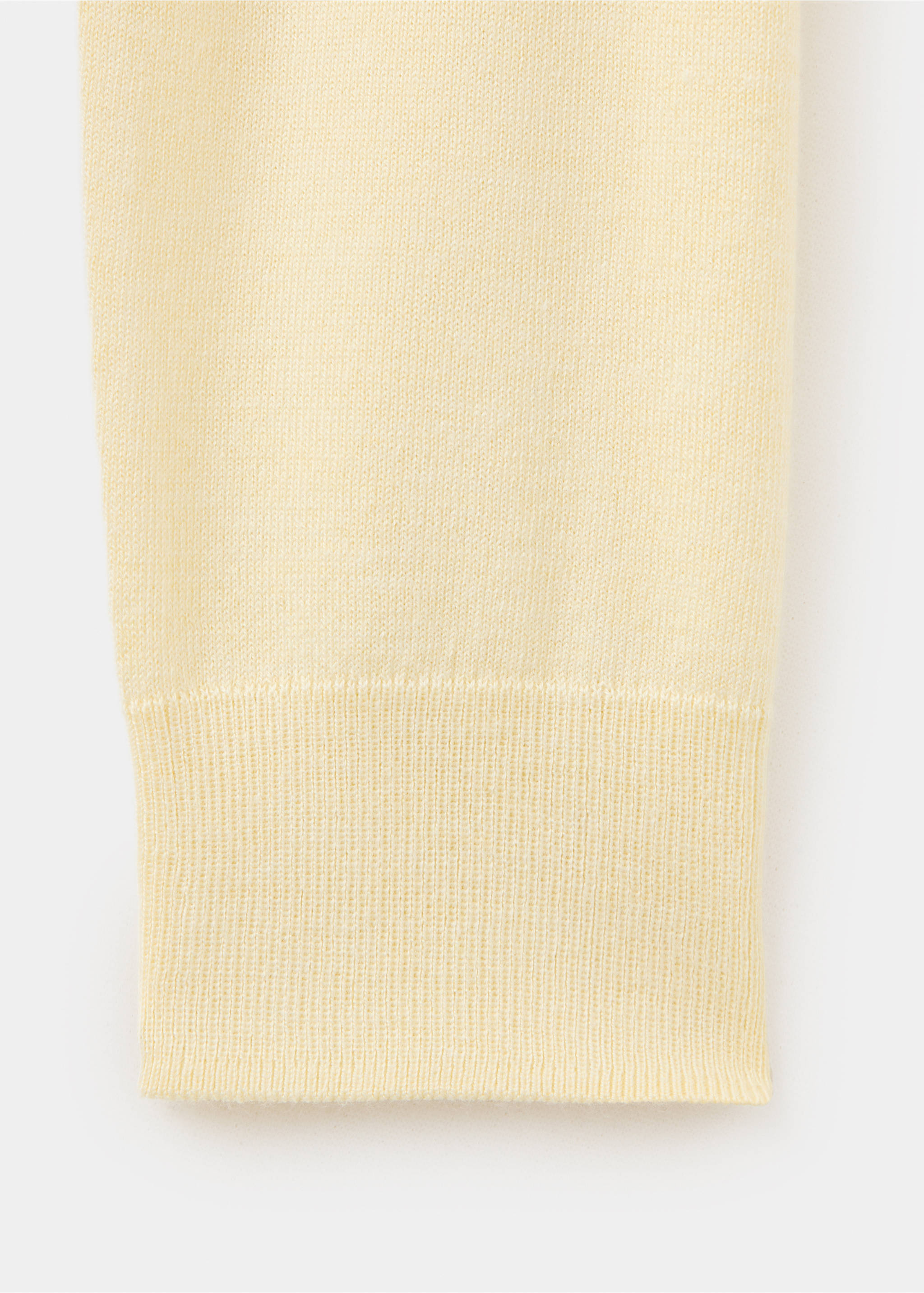 Round-neck knitted sweater - Details of the article 0, Pastel Yellow. Ref: 37017777-00.