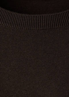 Round-neck knitted sweater — Brown 9