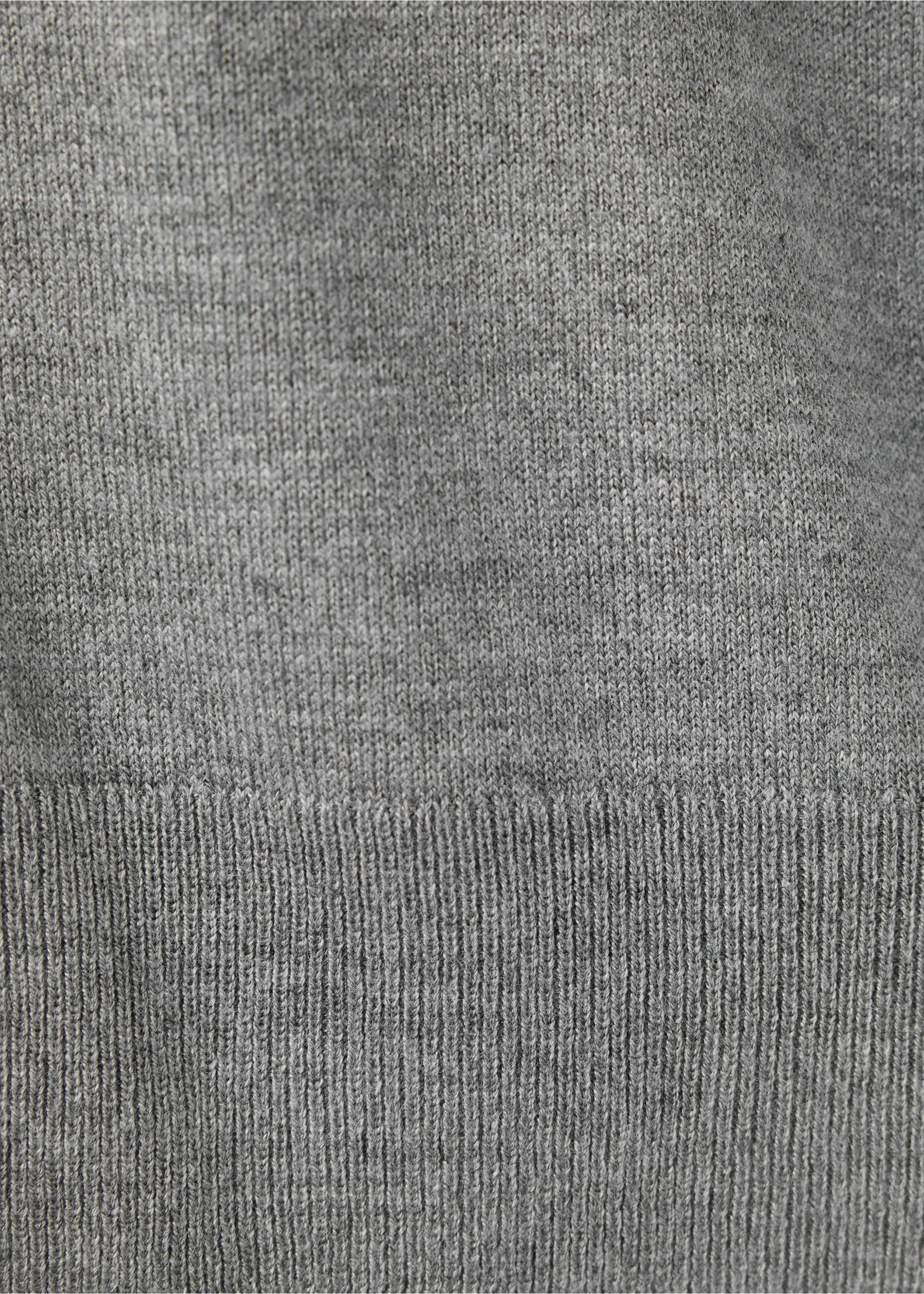 Round-neck knitted sweater - Details of the article 0, Grey. Ref: 37017777-00.
