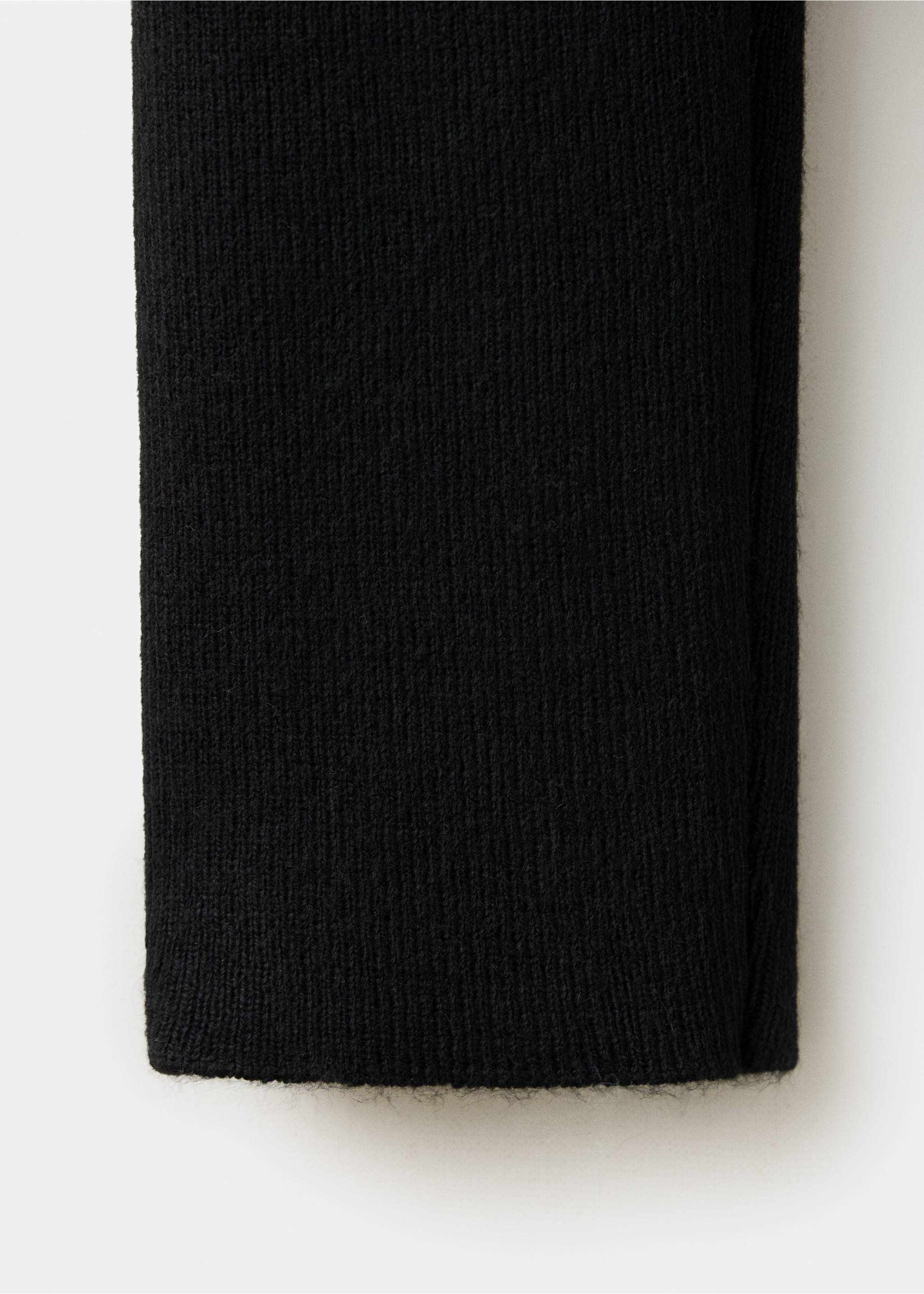 Knitted sweater with perkins neck - Details of the article 0, Black. Ref: 37017778-00.