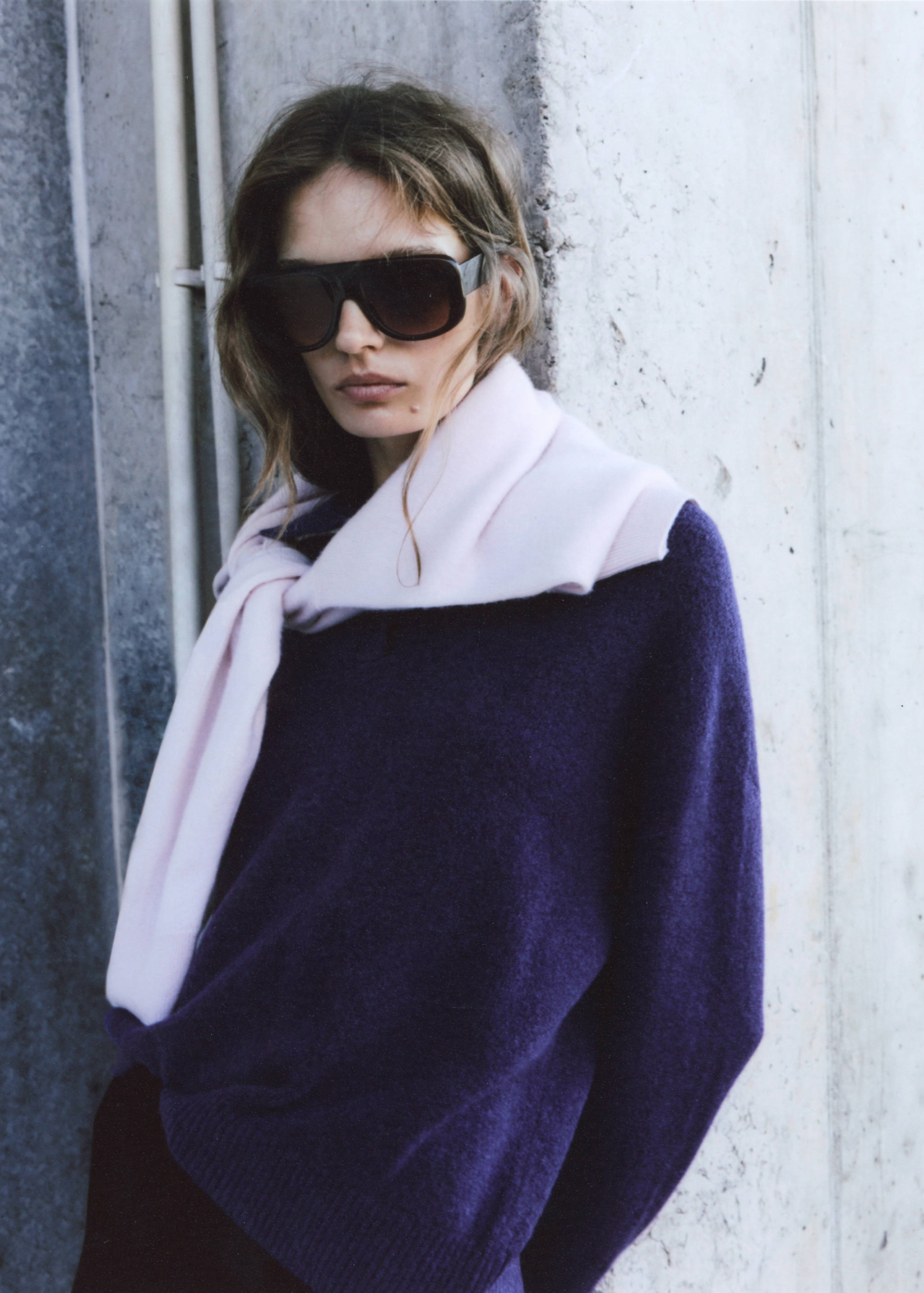 Knitted polo-neck sweater - Medium plane