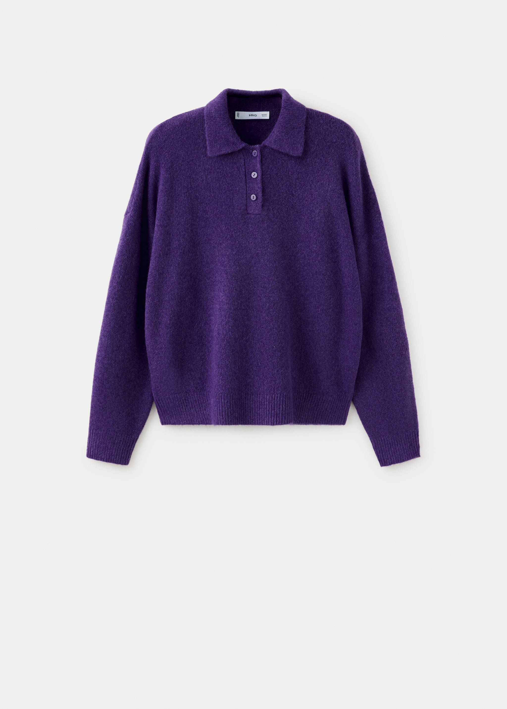 Knitted polo-neck sweater - Article without model