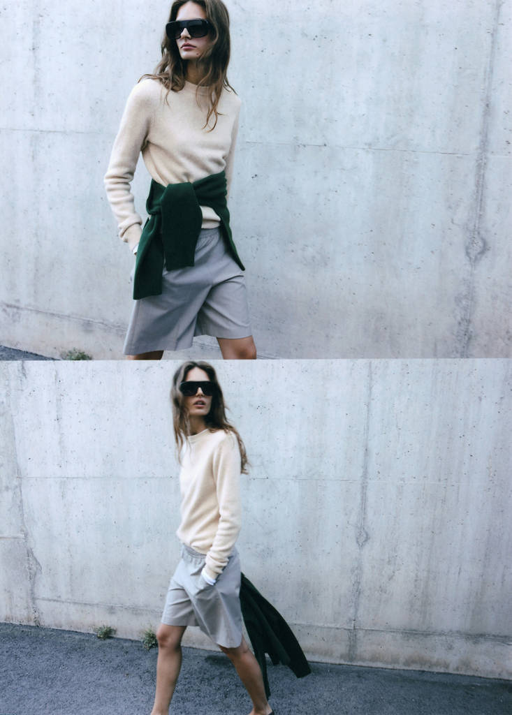 Round-neck knitted sweater by Mango