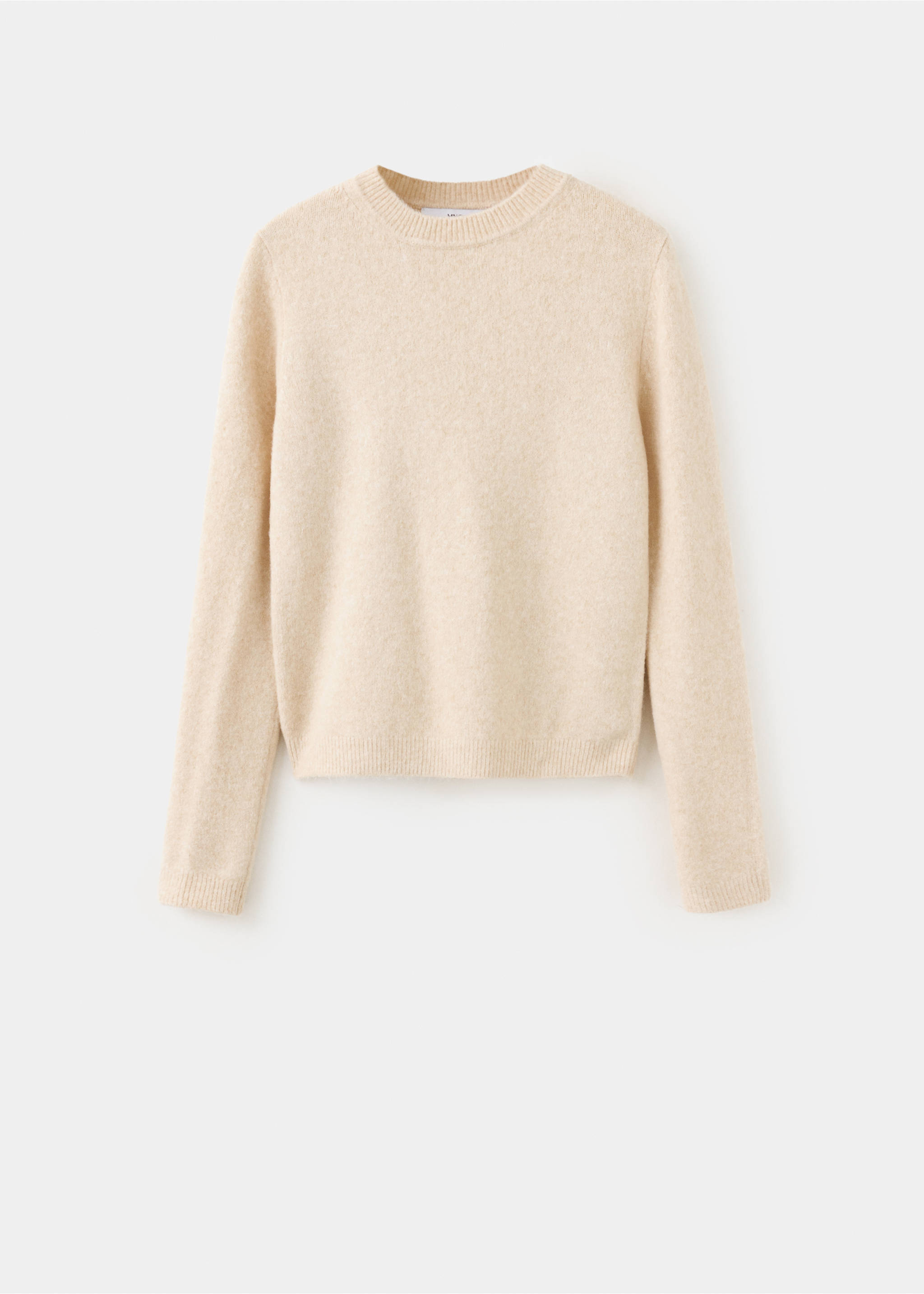 Round-neck knitted sweater - Article without model, Light/Pastel Grey. Ref: 37017783-00.