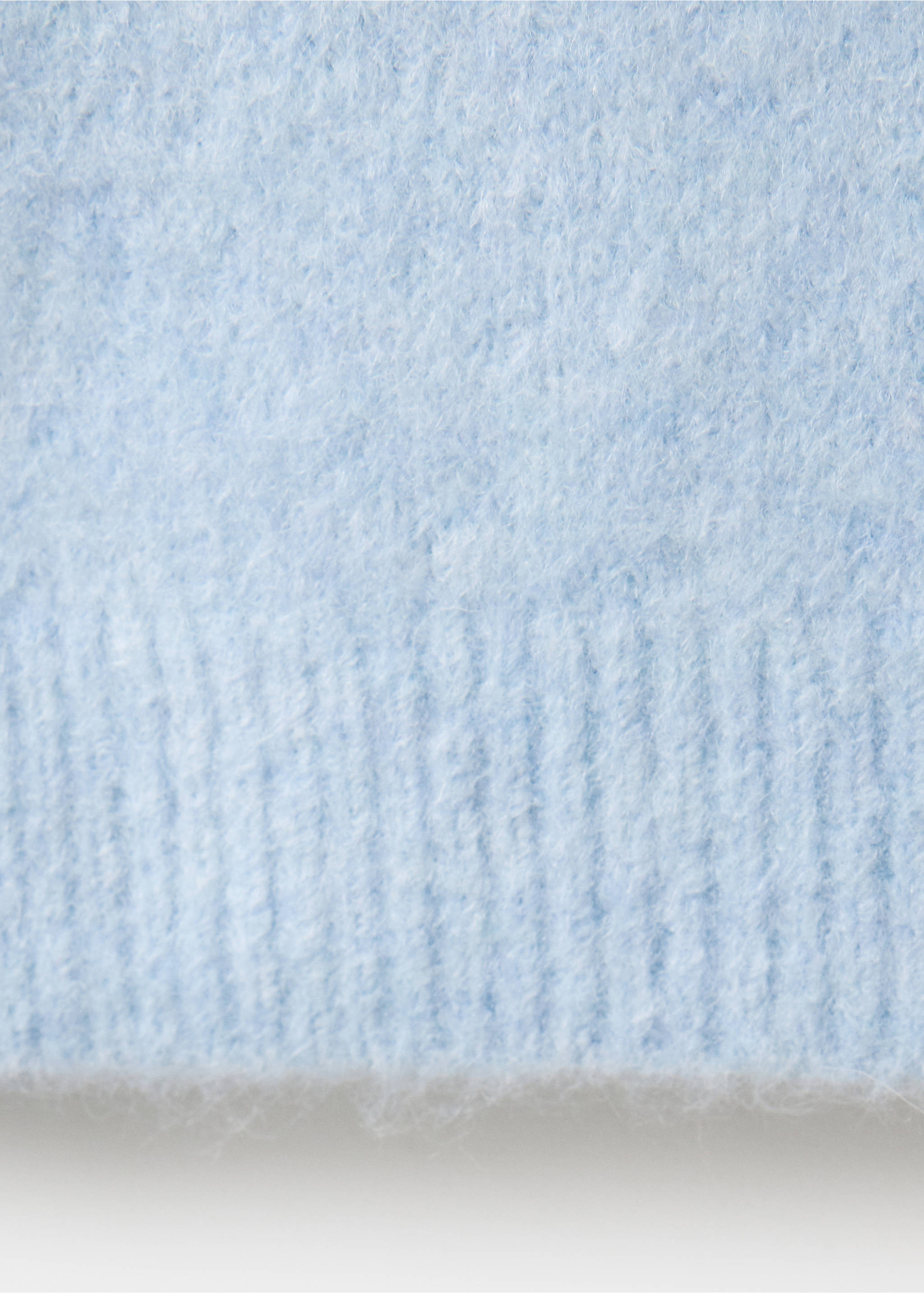 Round-neck knitted sweater - Details of the article 0, Sky Blue. Ref: 37017783-00.