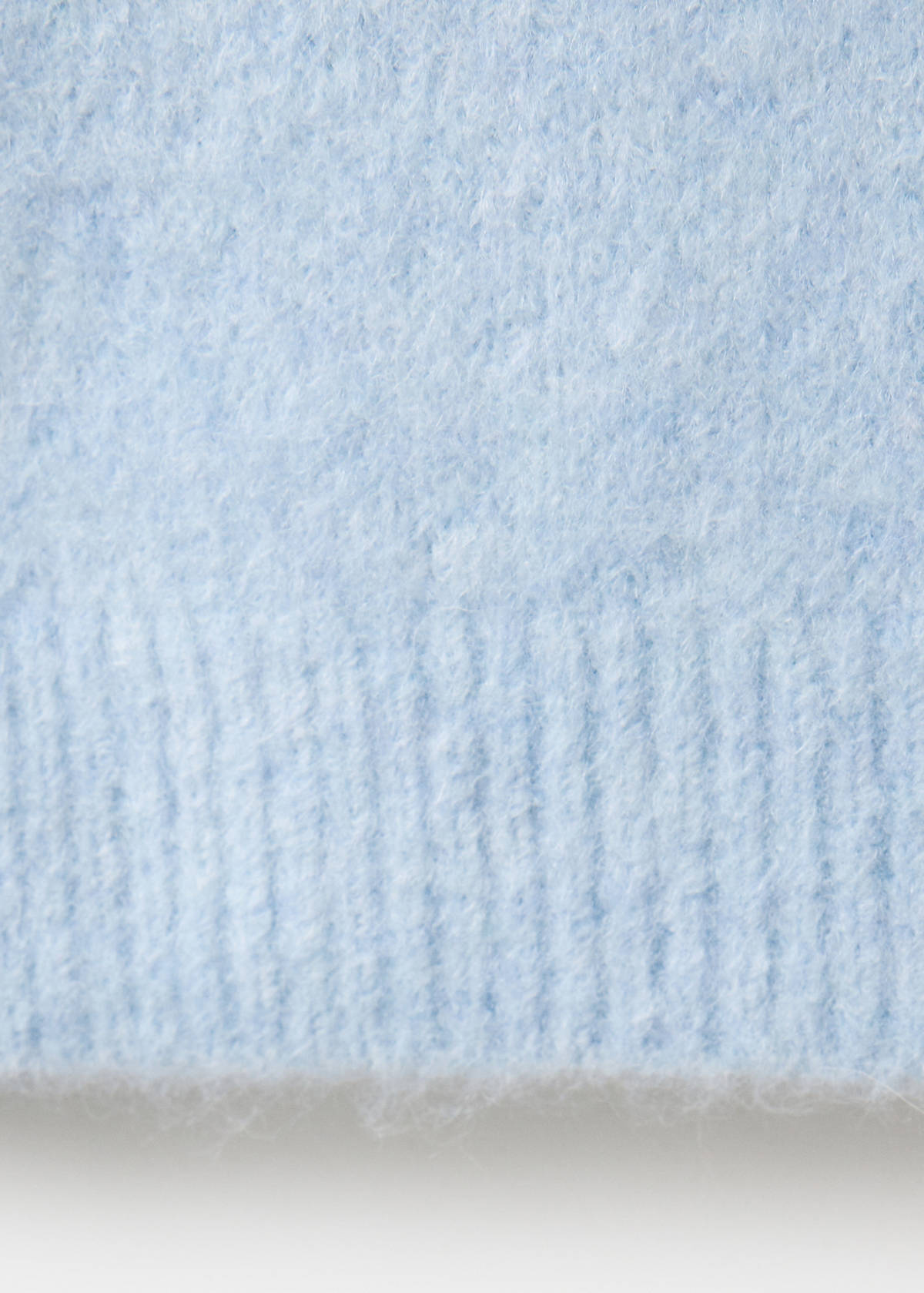 Round-neck knitted sweater — Sky Blue