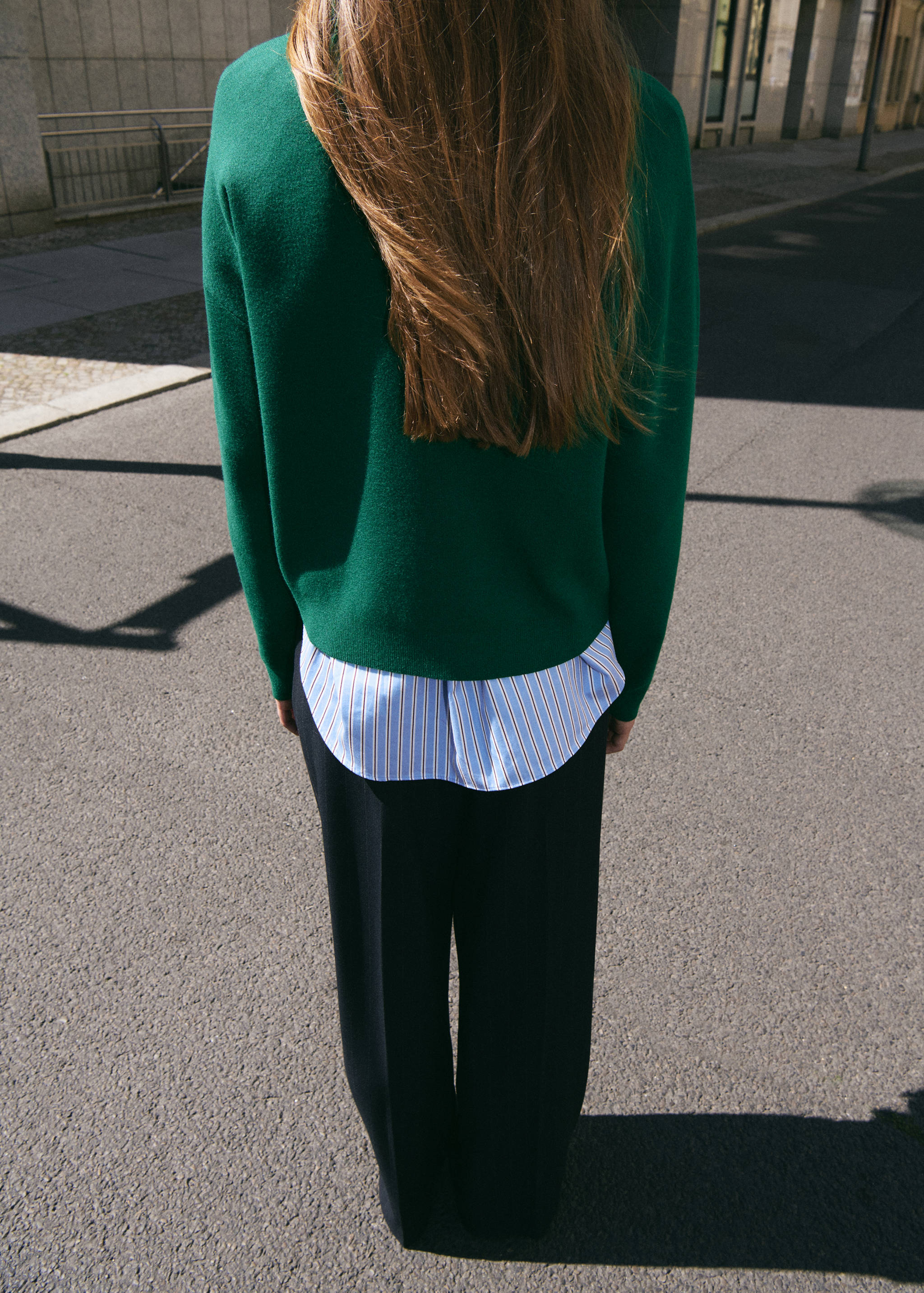 Jersey punto cuello polo - Reverso del artículo