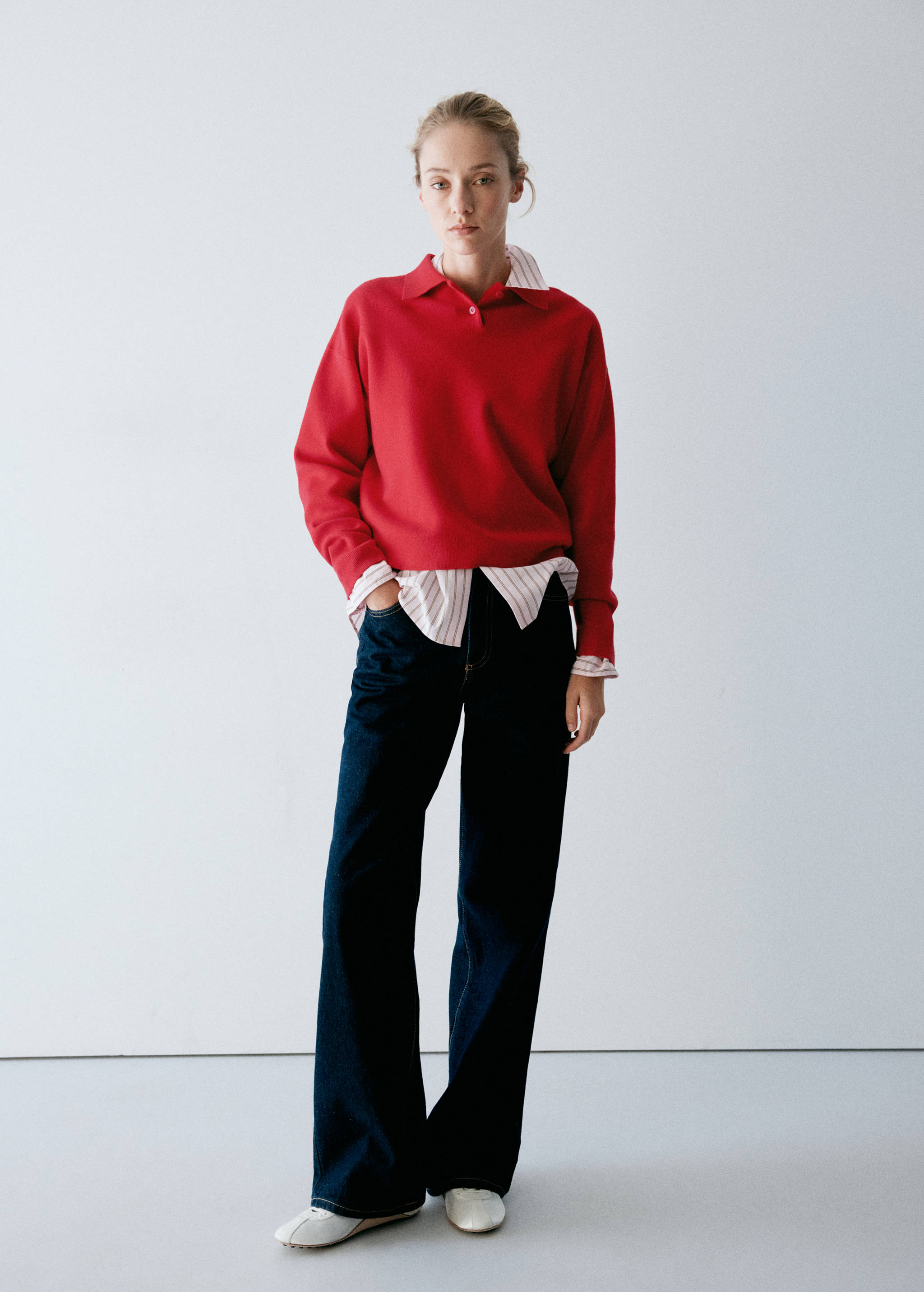 Pull-over maille col polo - Plan général