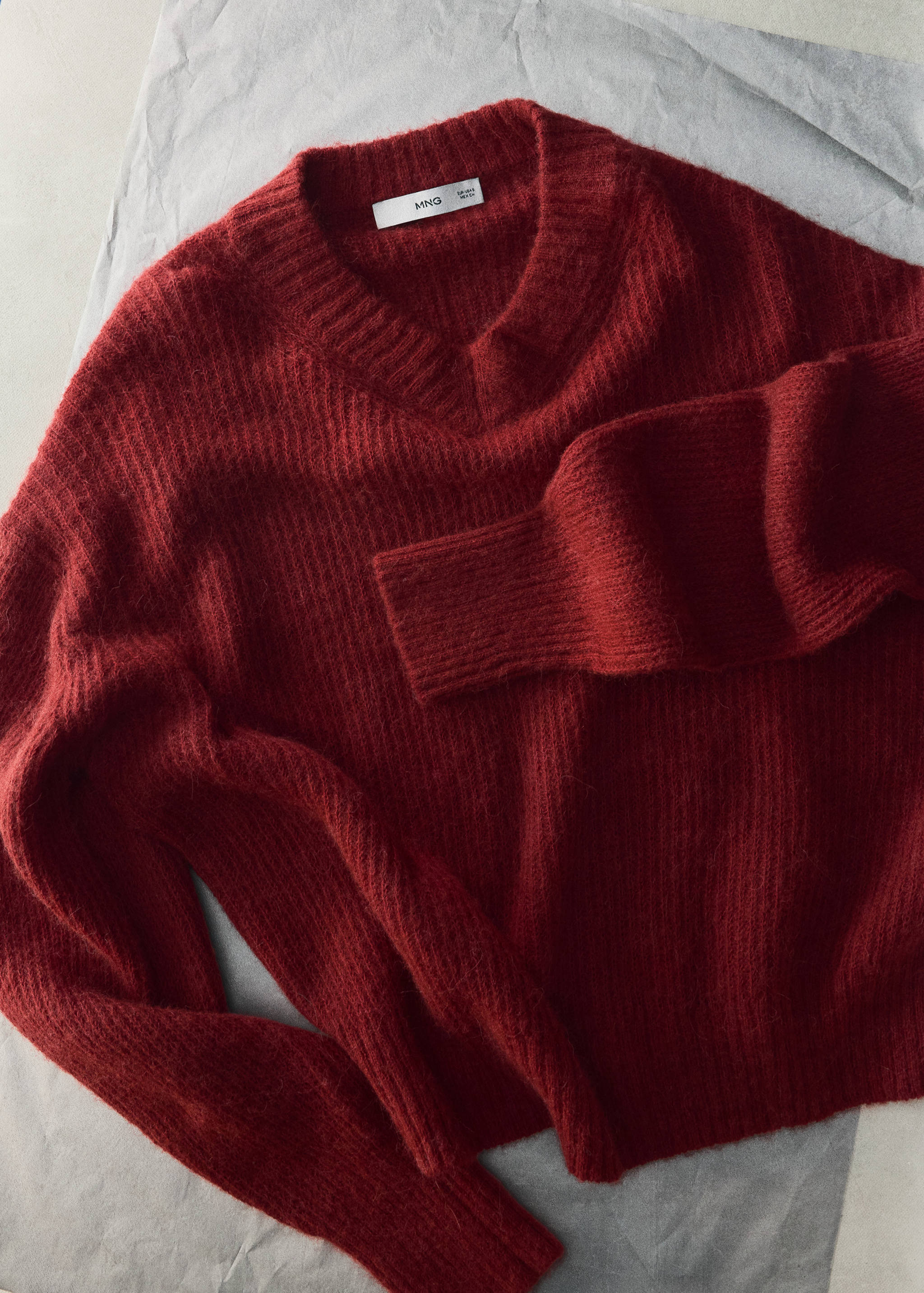 V-neck alpaca blend jumper - Details of the article 5